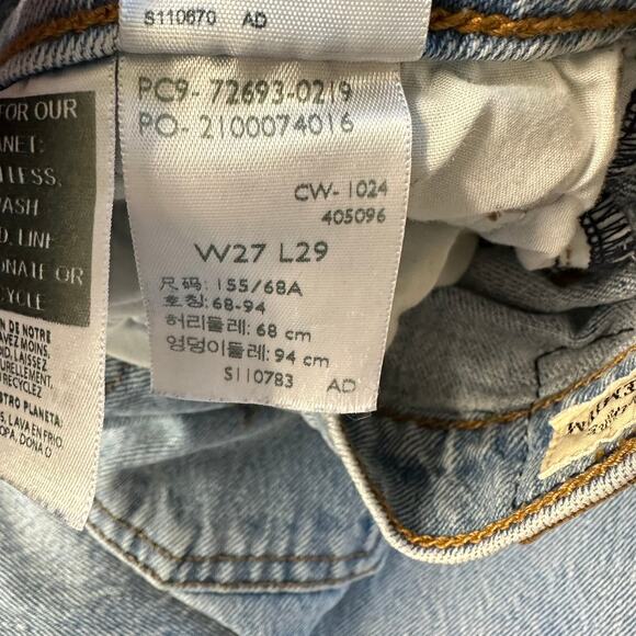 Leiv's Ribcage Straight Ankle Jeans Premium Denim Medium Wash 27 - Picture 11 of 16